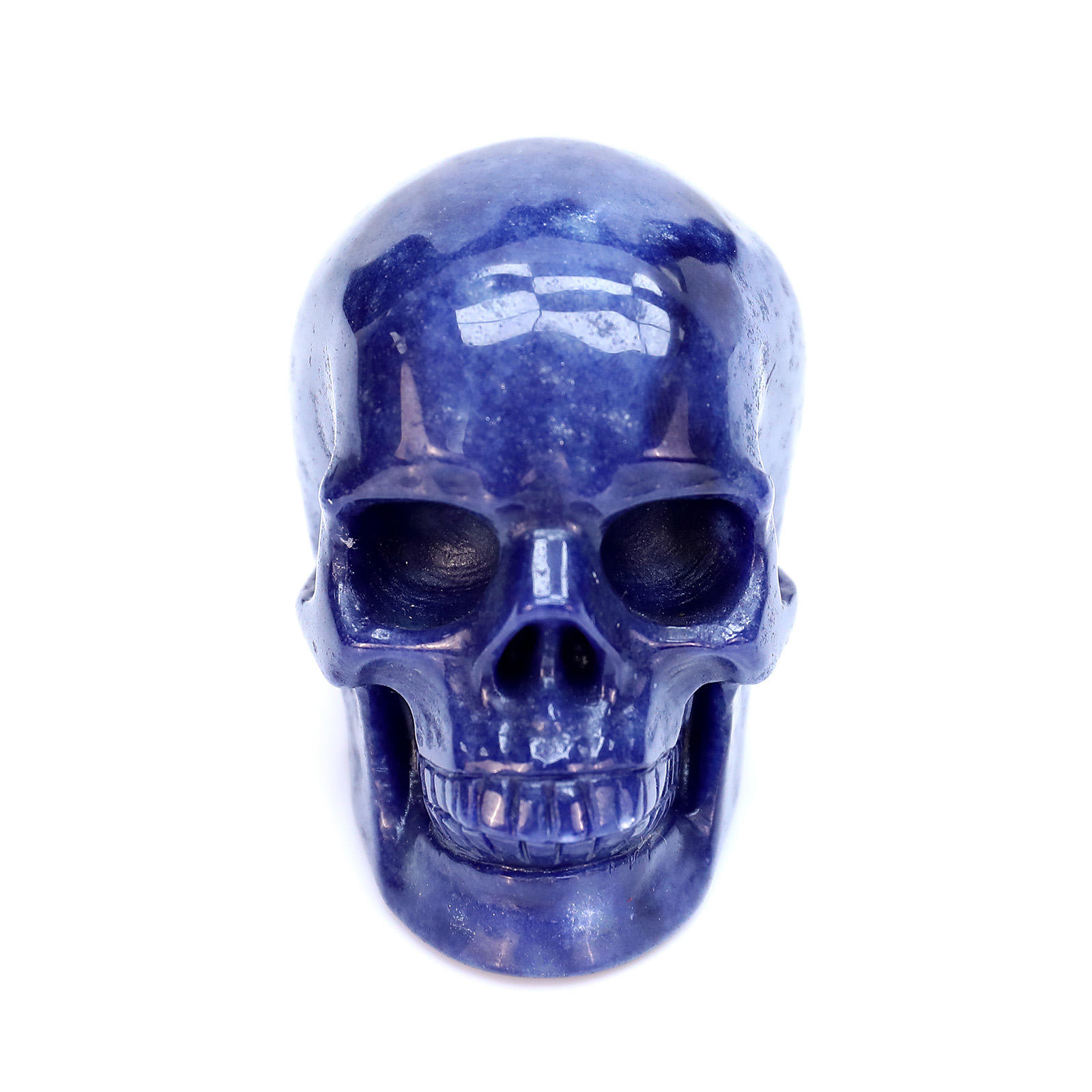 close up sodalite skull white veining natural stone pattern wholesale