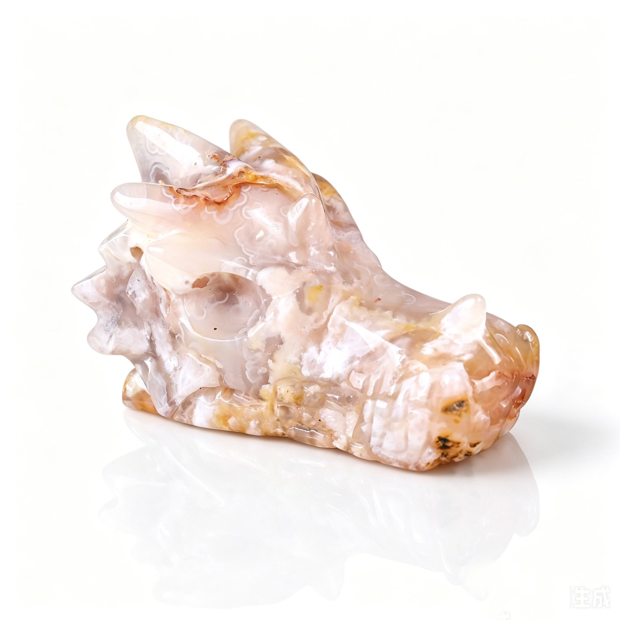 Hand Carved Dragon Crystal Sculpture