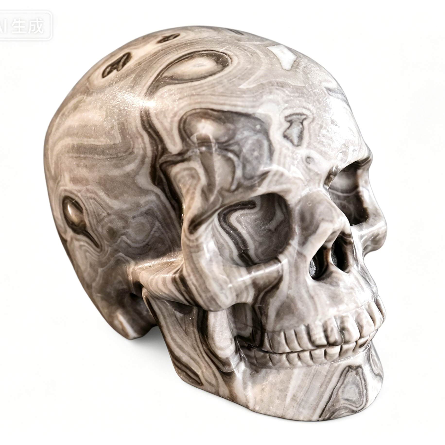 Wholesale Black Crazy Agate Skull